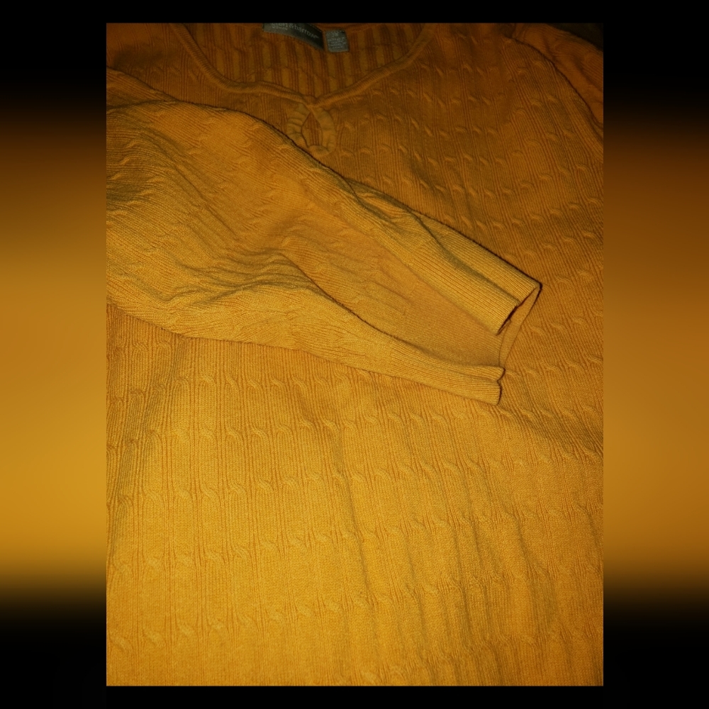 💖👄Croft and Barrow Long Sleeve Yellow Sweater Knit Top (Size3X) - Picture 5 of 15